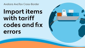 Import items with tariff codes and fix errors