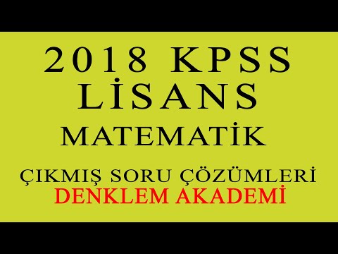 2018 KPSS Lisans Matematik Çıkmış Sorular