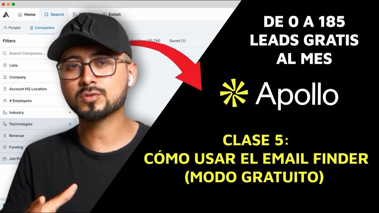 Cómo usar el Email Finder de Apollo.io (modo gratuito) - YouTube