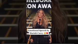 Emotional speech made by Mariah Carey after receiving BBMA Icon Award 😢 cr:mariahfreakingcarey