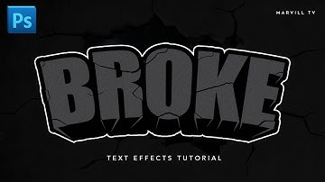 How to make Broke 3D Text effect in Adobe Photoshop | TAGALOG TUTORIAL