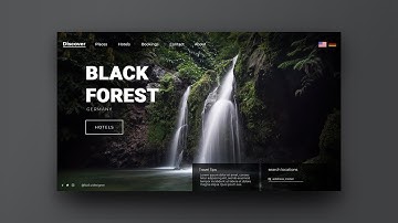 Web UI Design - Modern Black Forest Website Design 2021 - Adobe Photoshop