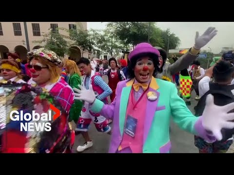 "we bring smiles": circus comes to lima for peru's clown day