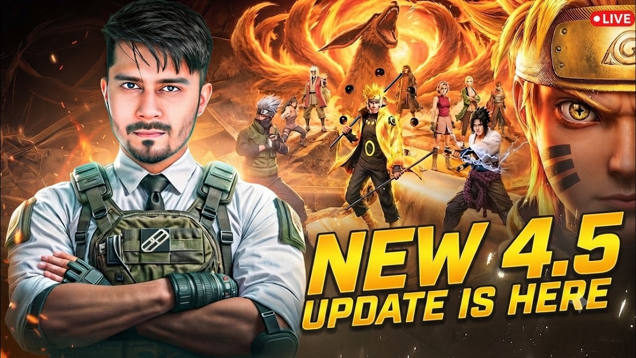 BGMI 4.5 UPDATE IS HERE 🔥 NARUTO MODE - BGMI NEW UPDATE GAMEPLAY