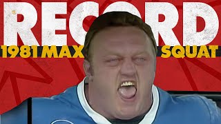 Bill Kazmaier sets UNDEFEATED Max. Squat EVENT RECORD | World's Strongest Man