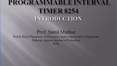 Lecture24 Microprocessor 8086 Timer Counter 8254 Block Diagram