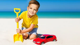 Mark finds lost toy cars at the beach