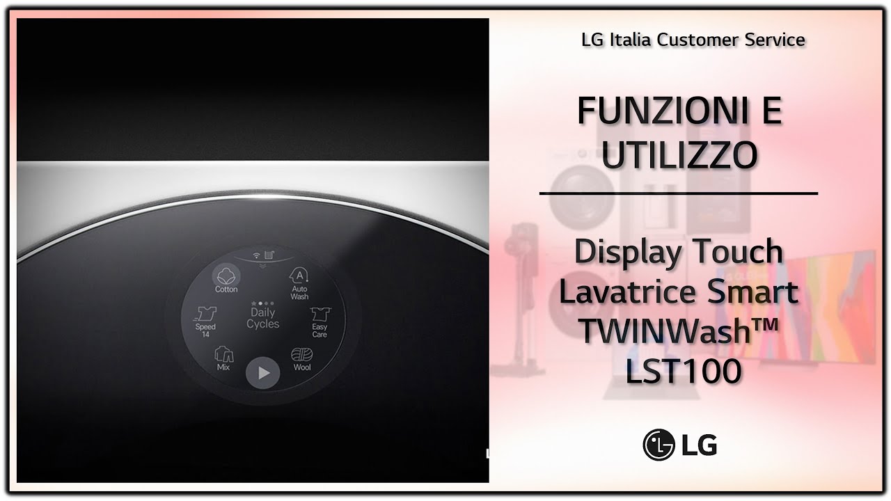 Signature LG | Smart TWINWash ™ LST100 Circular Display Panel - YouTube