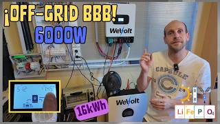 Kit WeVolt OFF-Grid | prueba EXTREMA | 6kW Inversor + 16kWh Batería LiFePO4 | Review completa
