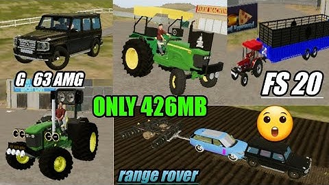 fs 20 indian tractor mod 2,3GB ram fs 20 lite apk only 426MB FS 20 all indian tractor mod download