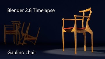 Blender 2.8 Timelapse: Gaulino chair by Oscar Tusquets