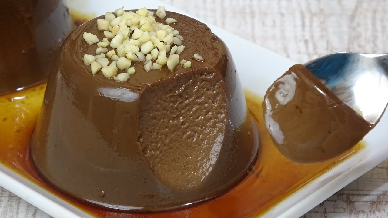 FLAN DE CHOCOLATE SIN HORNO! Con 3 Ingredientes, Fácil y Delicioso🍫CHOCOLATE FLAN WITHOUT OVEN