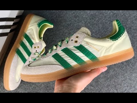 ADIDAS SAMBA WALES BONNER CREAM GREEN GY4344 - YouTube