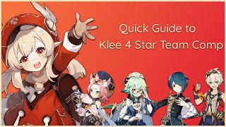 Klee Team Comp Guide | Best 4 Star Characters for Klee Team Build! - Genshin Impact