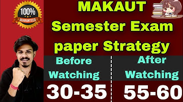 MAKAUT Semester Exam paper Strategy| Makaut Semester Exam Passing Strategy| Makaut Odd Semester 2023