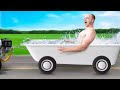 Towing a Bath Tub Behind a CAR!
