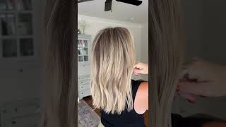 The lived-in, darker root, easy grow out blonde is totally my vibe right now #newhaircut #blondehair