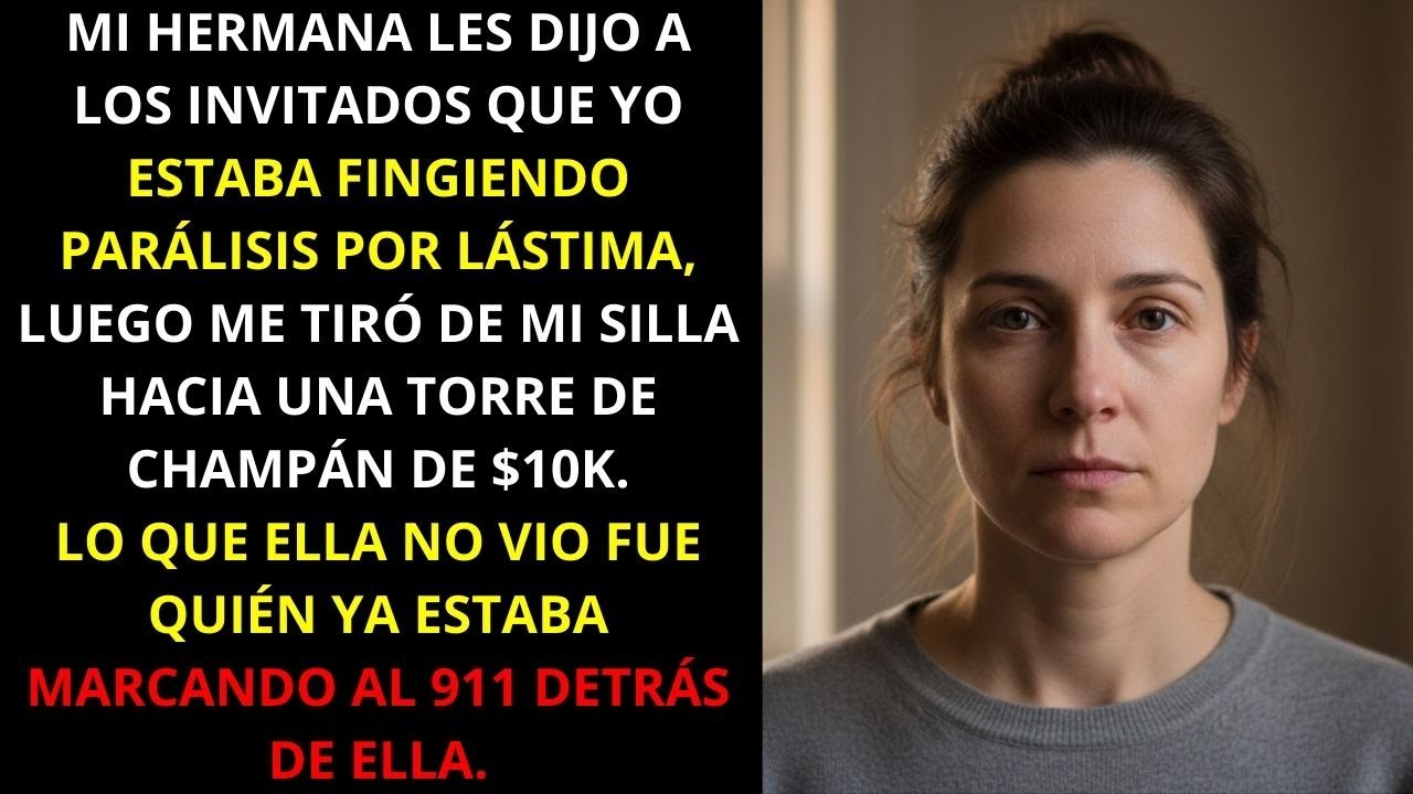 Mi hermana me empujó de mi silla de ruedas en su fiesta de compromiso. “Deja de fingir para...