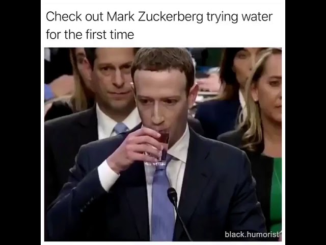 Mark Zuckerberg tries water for the first time class=