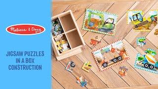 Melissa & Doug Wooden Jigsaw Puzzles in a Box - Construction