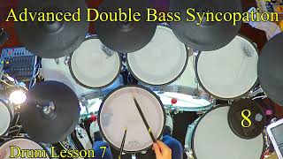 Advanced Double Bass Syncopation 7 Pattern 8