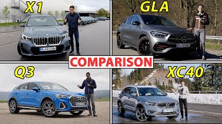 BMW X1 vs Mercedes GLA vs Audi Q3 vs Volvo XC40 best premium compact SUV comparison