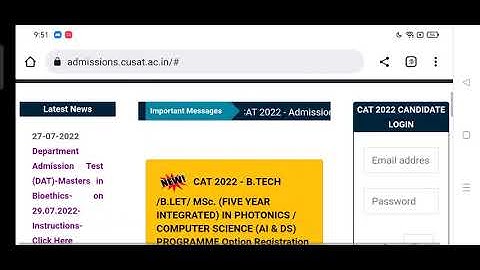 cusat MBA 2022 second allotment published