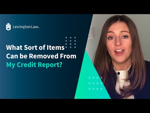 What Sort of Items Can be Removed From My Credit Report? [Answered] by Lexington Law