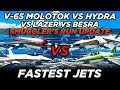 V65 molotok vs hydra vs p996 lazer vs besra fastest jet gta online smugglers run update