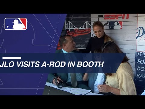 J-Lo visits A-Rod during booth debut