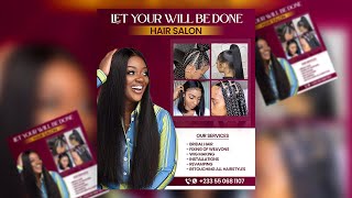 How To Design a BEAUTIFUL SALON FLYER/BANNER | Photoshop Tutorial