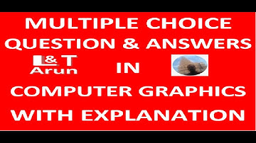 Multiple Choice Questions with Answers in Computer Graphics  in TAMIL | MCQ in CG