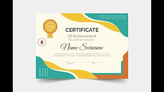 Desain Sertifikat / Piagam Corel draw Desain Sertifikat / Piagam Corel draw
