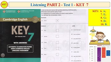 KET 7 Listening Part 2 Test 1 (Transcript + Key)
