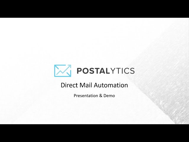 Postalytics Full Webinar Presentation & Demo