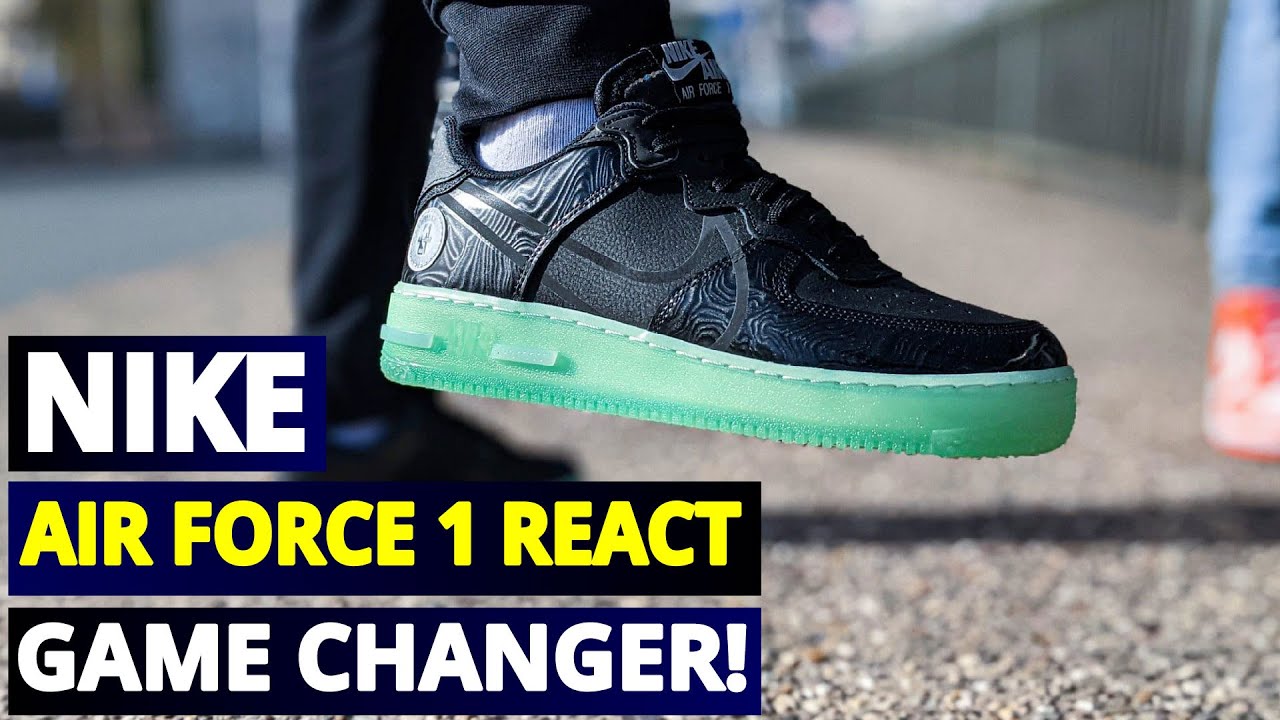 （超美品）Nike AIR FORCE 1  REACT NIKE AIR FORCE 1 REACT Review: The Most Comfortable AF1 EVER? (On