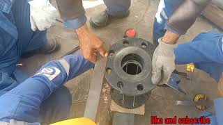 fit up neck weld flange with tee || flange fit up to elbow
