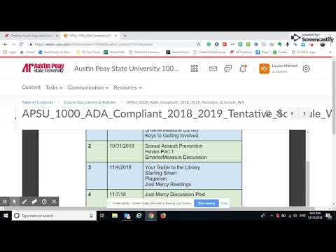 APSU 1000 - Navigate D2L and Make Discussion Post