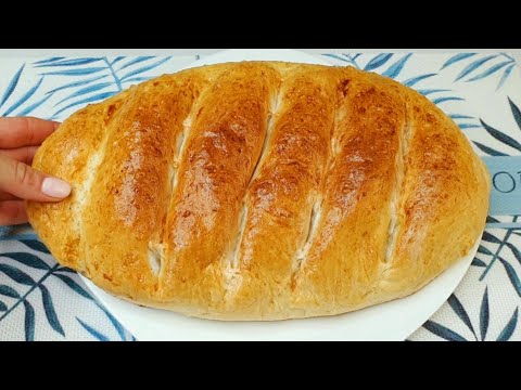 Mix water with flour, you will be amazed by the result! White bread. (Baking bread)