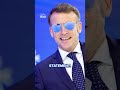 Why was Macron wearing sunglasses indoors at Davos?