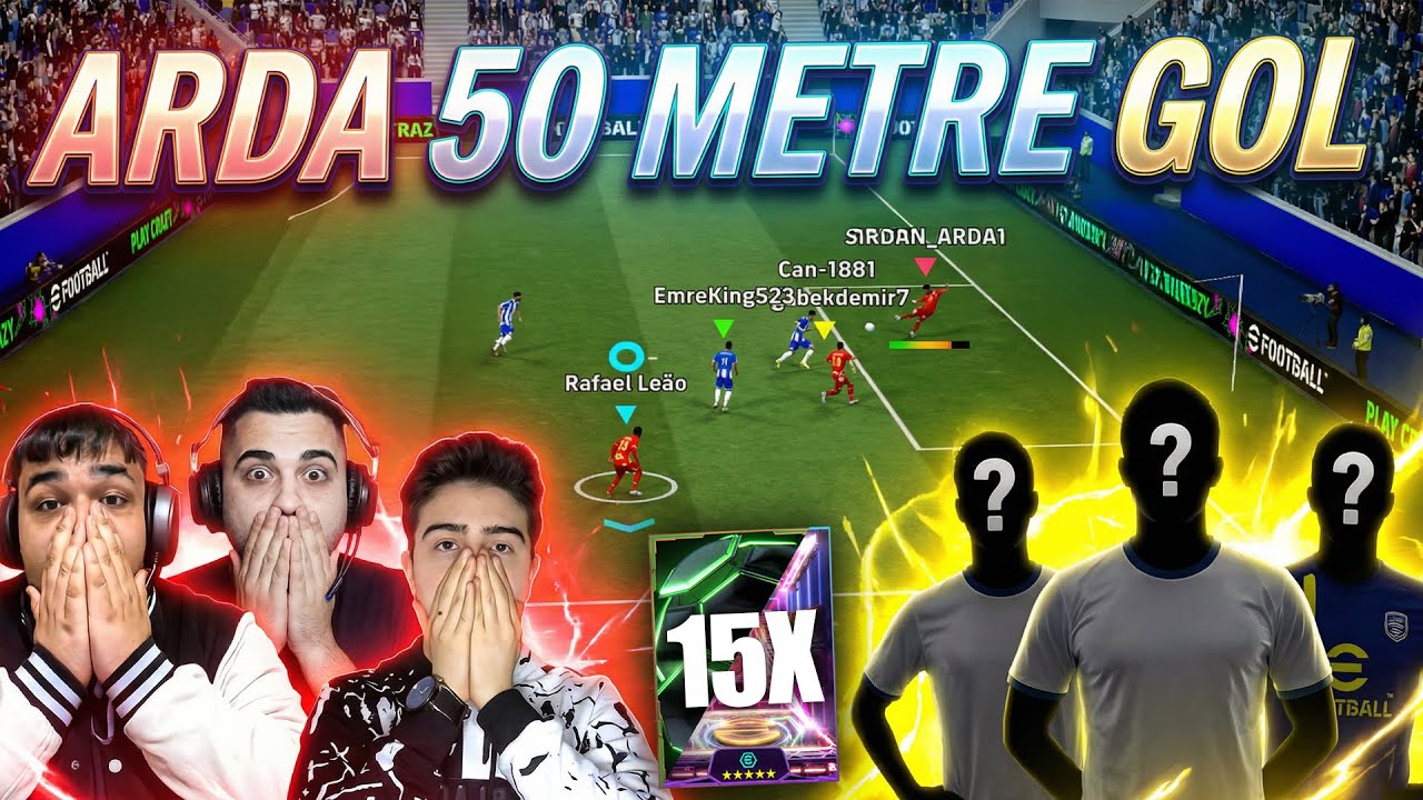 ARDA 50 METRE GOL ATTI! 😱 3 YOUTUBER VS 3 TAKİPÇİ! KAYBEDERSEK 15 EPİK/SHOW-TIME SİLERİZ! 🔥