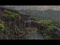 Sleep Instantly Within 24 Hours with Heavy Rain &amp; Thunder on Ancient House in Foggy Forest at Night