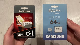 Samsung Evo Plus microSD 64GB/тест/сравнение старой и новой версии