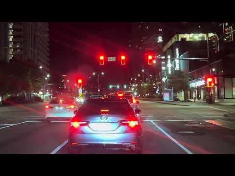 Midnight Driving Through Surrey British Columbia