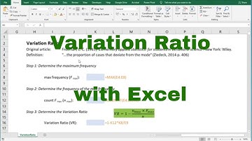 Excel - Variation Ratio