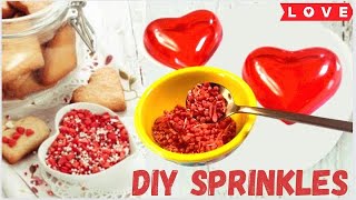 Homemade Sprinkles | DIY Sprinkles | Cake Decorating Sprinkle Sugar Balls | Valentine Special