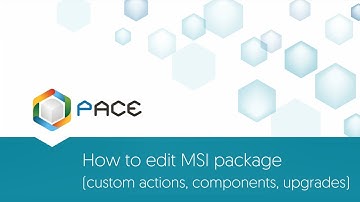 How to edit MSI package (custom actions, features, components, upgrades) - PACE Suite 4.3