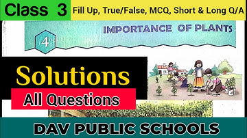 DAV class 3 Science Chapter 4 - Solutions