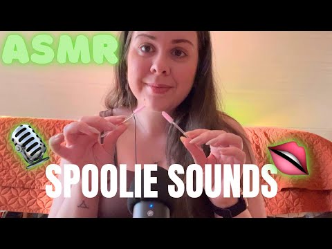 ASMR - Ultimate SPOOLIE Sounds 🎀 / spoolie on foam cover and nibbling / minimal talking