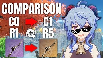 С0-С1 Ganyu + R1-R5 Prototype Sequentional Comparison | Genshin Impact